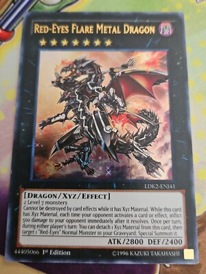 RED-EYES FLARE METAL DRAON - 1ST ED ULTRA RARE LP - LDK2-ENJ41 - YUGIOH -image