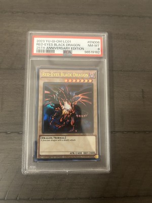 Red-Eyes Black Dragon (25th Anniversary Edition) LC01-EN006 PSA 8!-image