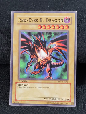 YuGiOh Red Eyes B. Dragon SDJ-EN002 Common 1st Edition LP-image