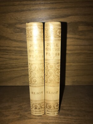 LEATHER Set; THE MILL ON THE FLOSS! GEORGE ELIOT gorgeous Original Complete 1860-image