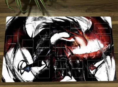 NEW  Playmat YGO Red-eyes Black Dragon TCG CCG Card Game Mat + Bag-image
