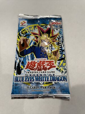 Legend of Blue-Eyes White Dragon 1st Edition Sealed Pack LOB Yugioh Cards-image