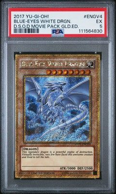Blue-Eyes White Dragon Gold Secret Rare)MVP1-ENGV4 Dark Side of Dimensions PSA 5-image
