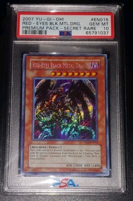Yu-Gi-Oh! PSA 10 Secret Rare Red Eyes Black Metal Dragon PP01-EN015-image