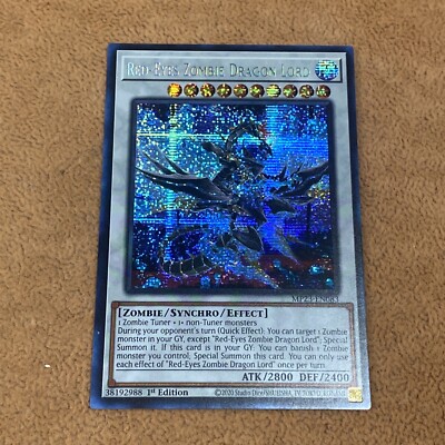 🔥 Yugioh MP23-EN083 Red-Eyes Zombie Dragon Lord PRISMATIC SECRET RARE NM 1ST ED-image
