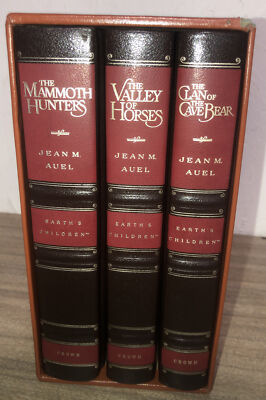 Earth's Children Series by Jean Auel, Leather-Bound Box Set, Clan Of The Cave...-image
