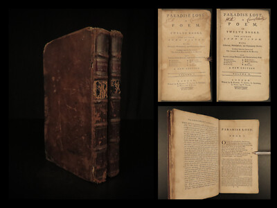 1775 Paradise Lost John Milton + Paradise Regained Allegory Poetry 2v SET-image