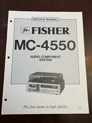 Fisher MC-4550 Audio Component System Service Manual Vintage OEM Repair Diagrams-image