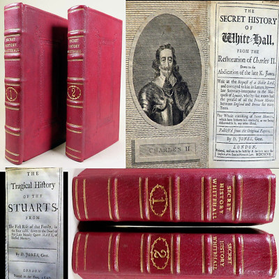 1697 SECRET HISTORY OF WHITE HALL 1ST EDITION 3V ENGLAND STUART KING JAMES QUEEN-image