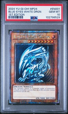 2024 YU-GI-OH! MP24-25TH ANV TIN: DUELING MIRRORS BLUE-EYES WHITE DRAGON PSA 10-image