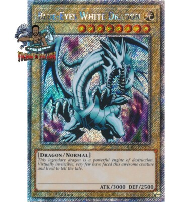 Yugioh! 1x Blue-Eyes White Dragon RA03-EN079 Platinum Secret Rare 1st Ed NM-image