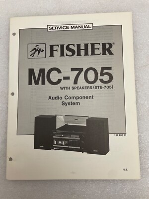 Vintage Original Fisher MC-705 Audio Component System Service Manual Repair-image