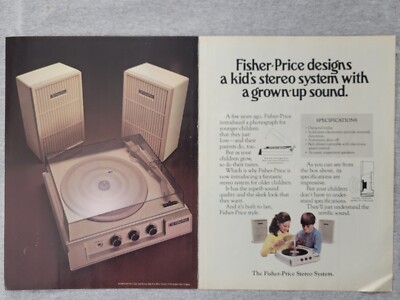 1983 Magazine Advertisement Page Fisher Price Kids Stereo System Print Ad-image