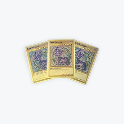 3x Dark Magician DIY  | Gold Promo Play Set | Holo | Orica Yugioh Mago-en002-image