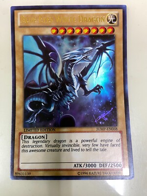 YuGiOh Blue-Eyes White Dragon Ultra Rare LIMITED EDITION Promo JUMP-EN068 LP-image