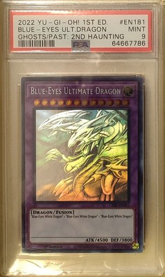 Yu-Gi-Oh Blue Eyes Ultimate Dragon PSA 9 (Ghost Rare)-image