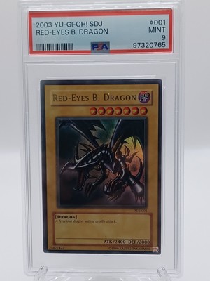 PSA 9 2003 Yu-Gi-Oh! Red-Eyes Black Dragon SDJ-001-image