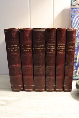 A.J. Cronin BORGEN  Danish language Denmark 1942 Set of 6 Volumes Leather Spine-image