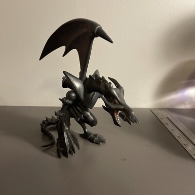 VTG 1996 Mattel Yu-Gi-Oh! Total Control Red Eyes Black Dragon Figure Incomplete-image
