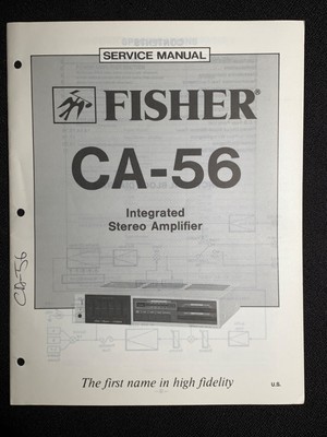 Fisher CA-56 Service Manual Integrated Stereo Amplifier Original-image