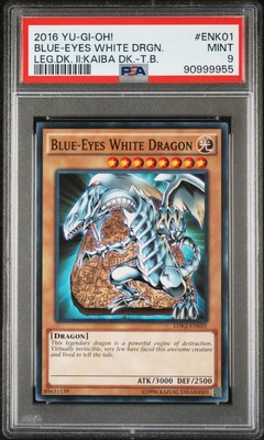 2016 YU-GI-OH! LEGEND DECK II #ENK01 BLUE-EYES WHITE DRAGON PSA 9-image