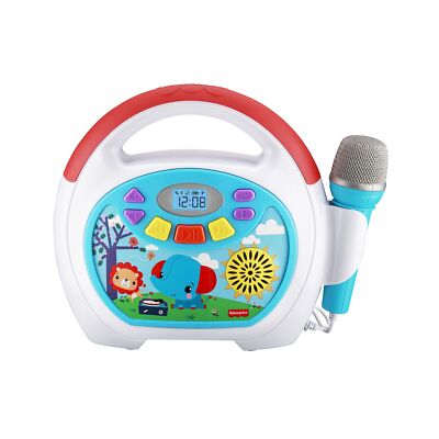 eKids Fisher Price Karaoke Machine, Portable Bluetooth Party Speaker with Mic...-image