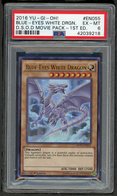 2016 YU-GI-OH! MVP1-EN055 BLUE-EYES WHITE DRAGON 1ST EDITION-PSA 6 EX-MINT ✨-image