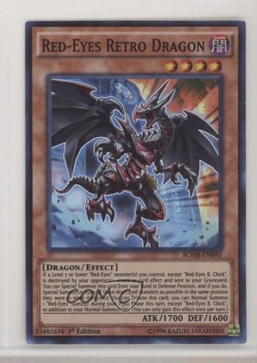 2016 Yu-Gi-Oh! Breakers of Shadow 1st Edition Red-Eyes Retro Dragon f7d-image