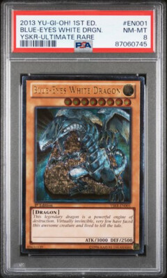 2013 YU-GI-OH! BLUE-EYES WHITE DRAGON YSKR-EN001 Ultimate Rare 1ST EDITION PSA 8-image