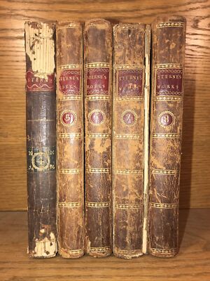 Leather Set; Laurence Sterne! 1780-1790 Not Complete Antiquarian-image