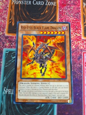 Yu-Gi-Oh! Red-Eyes Black Flare Dragon LDK2-ENJ02 Common 1st Edition Near Mint-image