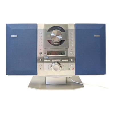 Fisher SLIM-1500 AM FM Radio CD Player Stereo W/ Detachable Speakers Full Tested-image