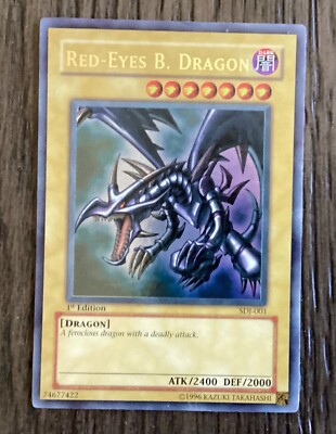 Red-Eyes B. Dragon 1969 1st Edition - Yugioh Card SDJ-001-image