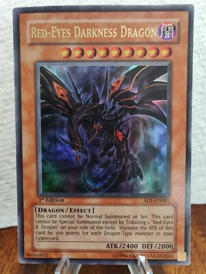 Red-Eyes Darkness Dragon 1st Edition Yu-Gi-Oh! - Ultra Rare Holo SD1-EN001-image