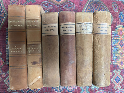 Set of Roycroft Elbert Hubbard Leather Bound Books From Congressman’s Library-image