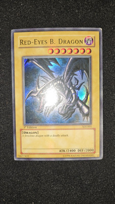 Yugioh Red-Eyes Black Dragon -SDJ-001 -1st Edition -Holo Ultra Rare LP/MP-image