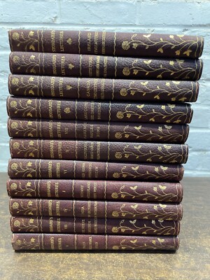 JOHN L STODDARD’S LECTURES 11 volumes Marbled Leatherette Set 1897, 1898 & 1900s-image