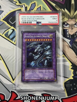 2005 Yu-Gi-Oh! Blue-Eyes Ultimate Dragon Secret Rare JUMP Magazine Promo PSA 9-image