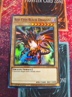 Yu-Gi-Oh! Red-Eyes Black Dragon LDS1-EN001 Purple Ultra Rare 1st Edition NM-image