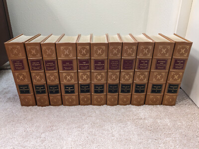 The Story Of Civilization Will Durant EASTON PRESS LEATHER 11 Volume Set 1992 VG-image