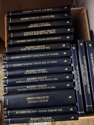 Set of 42 Vol. Agatha Christie Mystery Collection Hardback Bantam Leatherette-image
