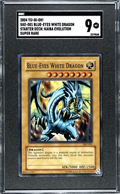 2004 Yu-Gi-Oh Blue Eyes White Dragon SKE-001 SGC 9 Mint-image