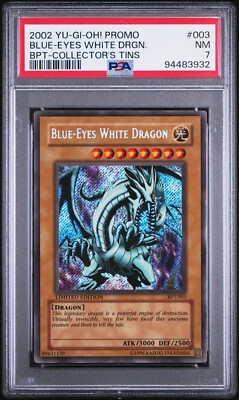 BLUE EYES WHITE DRAGON BPT-003 PSA 7 YUGIOH PROMO 2002 COLLECTORS LIMITED HOLO-image