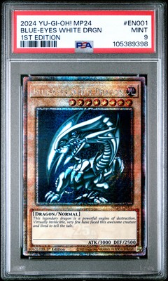 2024 YU-GI-OH! MP24-25TH ANV TIN: DUELING MIRRORS BLUE-EYES WHITE DRAGON PSA 9-image