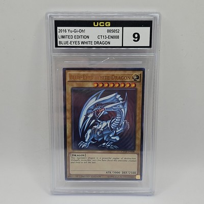 Blue-Eyes White Dragon CT13-EN008 2016 Yugioh Mega-Tins Limited Edition Graded 9-image