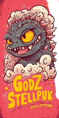 Cute Godzilla Illustration V2 Vinyl Car Decal Sticker – Waterproof &-image