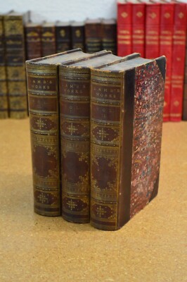 LAMB, Charles; Works of - Antique Leather 3 Vol Set - 1881 - VG-image