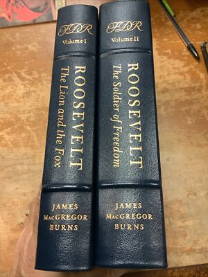 Easton Press 2 Volume Set Roosevelt Biography By James MacGregor Burns -image