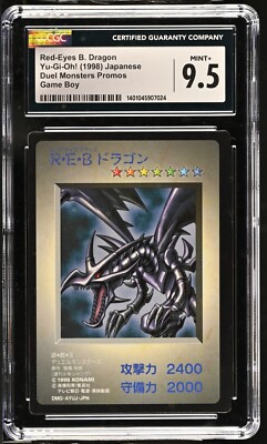 Yugioh Card Red-Eyes Black Dragon Duel Monsters Game Boy Promo CGC 9.5 MINT+-image