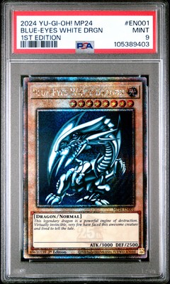 2024 YU-GI-OH! MP24-25TH ANV TIN: DUELING MIRRORS BLUE-EYES WHITE DRAGON PSA 9-image